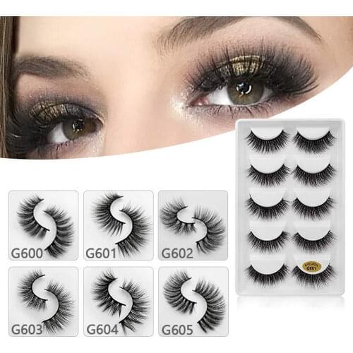 Handmade 100% Mink Faux Natural Soft Mink Lashes Black False Eyelashes Extension Tools Beauty