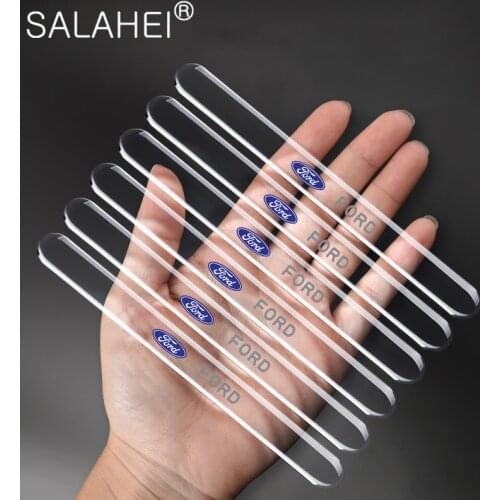 6X Car Bumper Sticker Guards Handle Cover Decal For Ford Focus 2 3 4 MK2 MK3 Fiesta Mondeo Escape Kuga EcoSport Edge Kuga FUSION