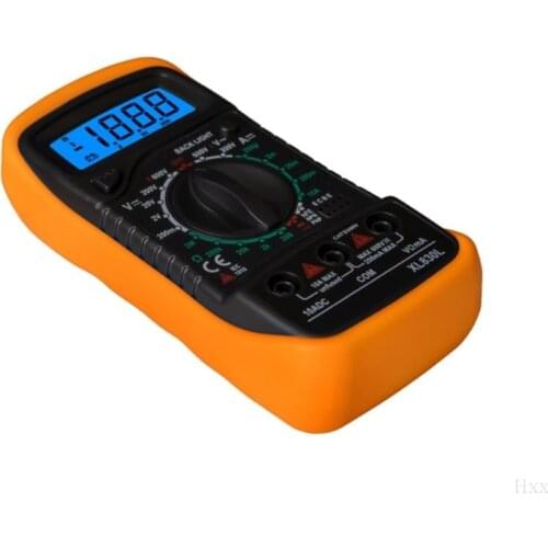XL830L Digital Multimeter Handheld LCD Backlight AC/DC Ammeter Voltmeter Resistance Transistor Ohm Tester Meter Multifunction