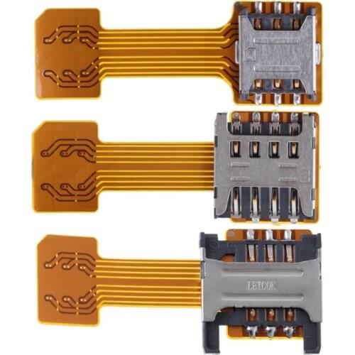 Dual hybrid dual sim card micro sd adapter extender 2 nano micro mini sim card slot adapter for Xiaomi, Redmi, Samsung phones