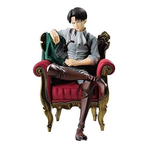 15cm Attack on Titan Levi Rivaille Rival Ackerman sofa action figure figurines statue figuras collection doll Christmas gift D30