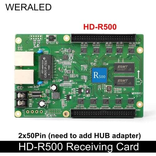 Huidu HD-R500 Asynchronization RGB Receiving Card Need To Work with Sending Card for Full Color LED Video Display Screen