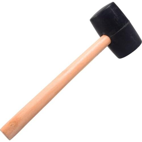Iamok Bike Wooden handle Rubber Hammer No Harm to Bicycle Installation Tool
