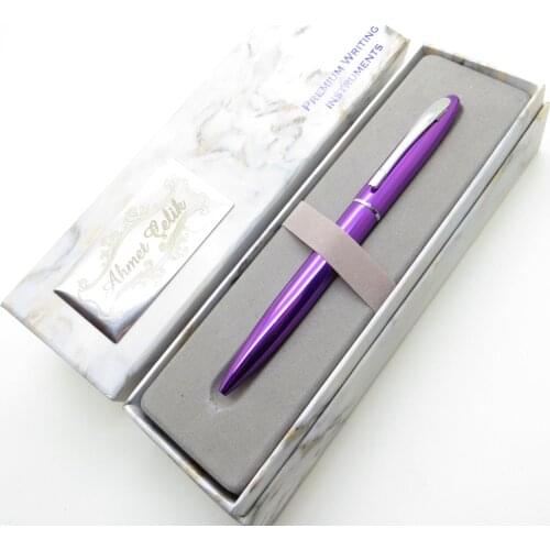 Wings Marble T203 Purple Lacquer Chrome Ballpoint Pen | İsme Special Pen | Gift Pen