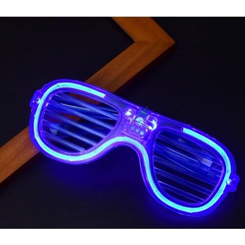 Fashion Novelty LED Glasses Light Up Shades Flashing Luminous Rave Night Christmas Activities Wedding Birthday Party Decoration