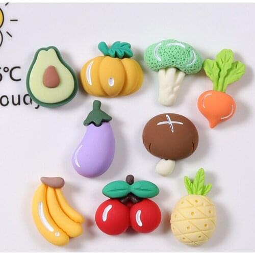 New Resin Fruit and Vegetable Cherry Radish Avocado Diy Handmade Decoration Supplies Epoxy Mobile Phone Case Patch