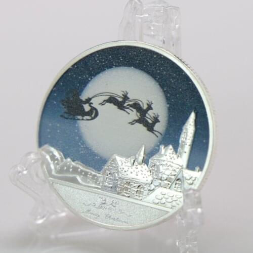 Merry Christmas Eve Commemorative Coin Snowman Coin Collection Love Coin Romance Ringtone Gold Coin Gifts Crafts Collection