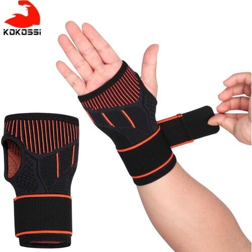 KoKossi SUPPORT 1PCS Nylon Wristband weightlifting Wrist Support boxing hand wraps wrist brace boxing wrist handguard Protective