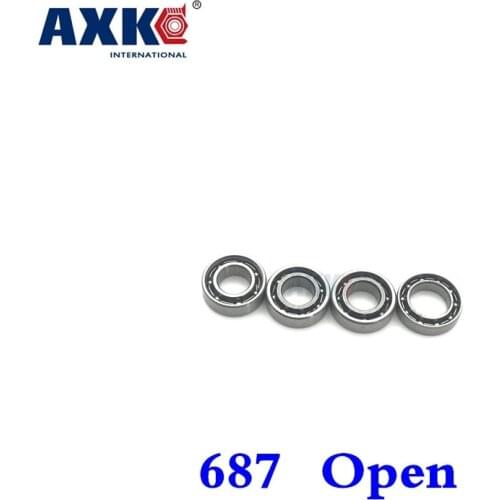 Rodamientos Axk Factory Direct Sale 10pcs/lot 687 618/7 1000087 L1740 High Quality Open Deep Groove Ball Bearings 7x14x3.5mm