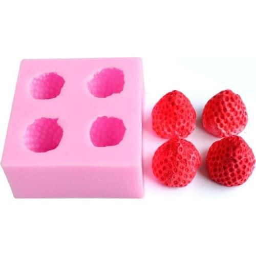 Fruit Strawberry Silicone Mould Fondant Chocolate Jelly Making Cake Tool Decoration Mold Oven Steam Available DIY Clay Resin Art
