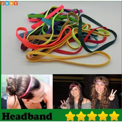 Sport Hair Accessory Mini Stretch Headbands With Silicon