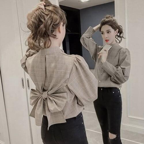 2020 Fashion The New Embroidery V Collar Long Sleeve Loose Shirt Free Shipping