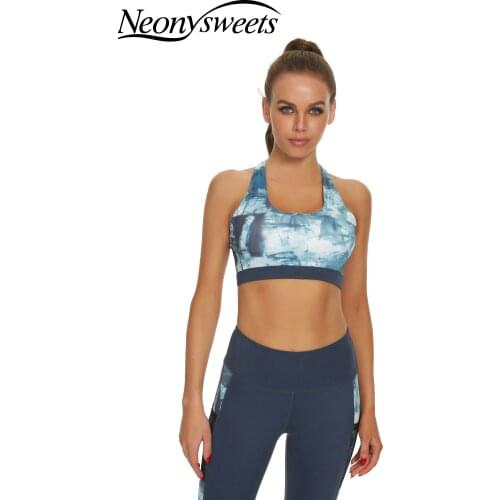 Neonysweets Women Yoga Sets Tracksuit Sexy Camouflage Gym Wear Crop Tank Mesh Top Ensemble Women Sport Outfit Fitness Suits