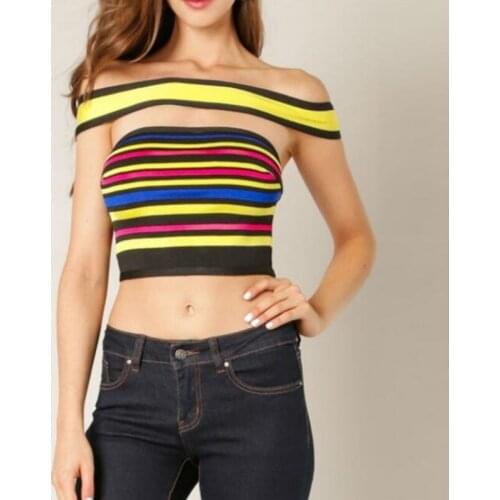 New summer style women bandage dress rayon striped off the shoulder sheath dresses sexy evening club party women summer tops