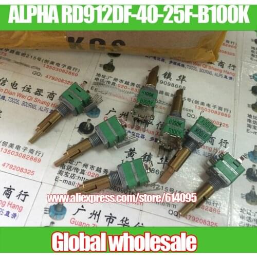 1pcs ALPHA RD912DF-40-25F-B100K 9011 double potentiometer / double adjustable bending pin potentiometer B100K