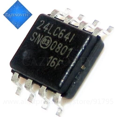 10pcs/lot 24LC64T-I/SN SOP-8 24LC64T-I SN SOP8 24LC64 SOP 24LC64I 24LC641 new original In Stock