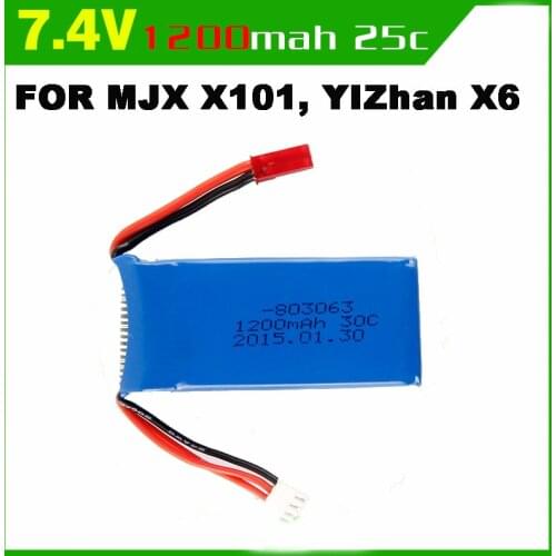 100% new Brand 1200MAH 7.4V 25C Lipo Battery for MJX X101 Yizhan X6 WLToys Q212 Q212K Q212G