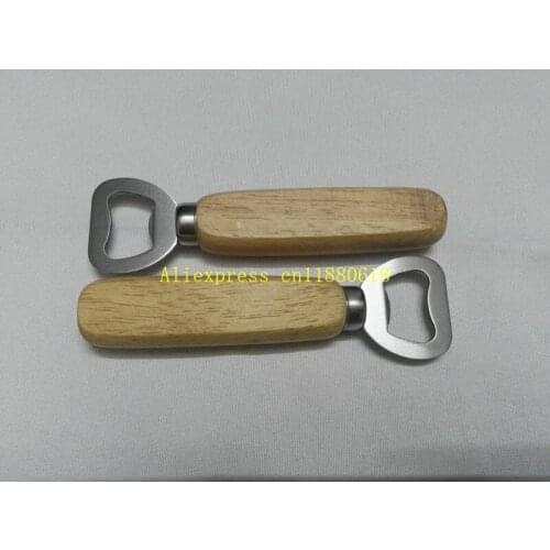 100pcs/lot Fast Shipping Personalized Wood Beer Bottle Opener Custom Engraved and Monogrammed Wedding Party Gift