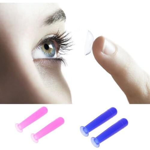 2pcs/Lot Handy Silicone Contact Lenses Small Suction Cups Stick RGP Inserter Remover JUN12