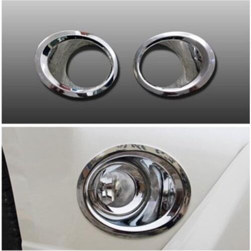 2Pcs For Toyota Prado 2014-2018 Car Front Foglight Frame Cover Trim Moulding ABS Styling Garnish Sticker