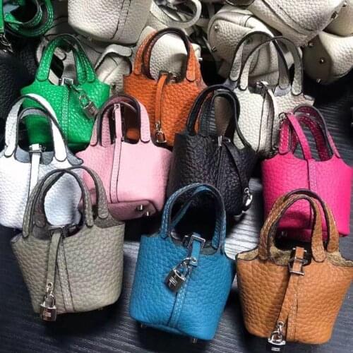 2021 New Design Fashion Luxury Brand H Mini Key Case Genuine Leather Coin Basket Bag Earphone Pocket Car Key Case High Quality