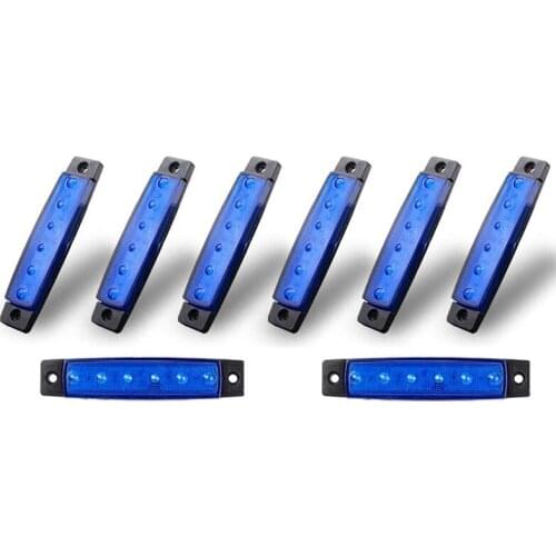 8Pcs Led Rock Lights, Strip Lights, Wheel Well Lights, Led Underglow Kit for Golf Cart, Jeep Wrangler, Snowmobile (Blue)