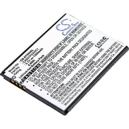 2021 Battery For Alcatel CAB31P0001C1 OT-990,OT-990 Carbon,OT-990 Chrome,OT-990A,OT-990M,OT-W939 1300mAh / 4.81Wh