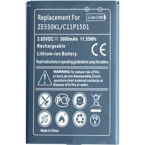 ITopZea 1x 3000mAh C11P1501 Battery For Asus Zenfone 2 Laser ZE601KL Selfie ZE600KL ZE550KL ZD551KL ZE551KL Z00D Z00UD Z011D