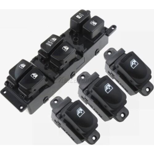 4X 93570-1E110 Car Electric Power Window Switch Master Control Button Universal for Hyundai Accent 2007 2008 2009 2010