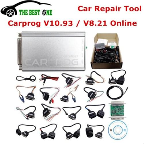 Online Carprog V8.21 +Keygen Full Adapter Car Prog V10.93/V10.05/8.21 For Airbag/Radio/IMMO/ECU Programmer Auto Repair Tool