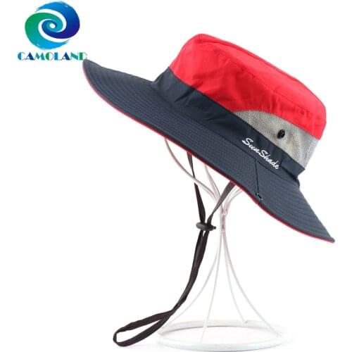 CAMOLAND Waterproof Boonie Hat Women Summer UPF 50+ Sun Hats Casual Beach Cap For Female Outdoor UV Protection Hiking Hat