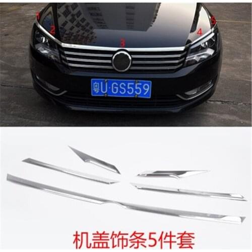 For 2011 2012 2013 2014 2015 Passat B7 stainless steel Front Grille Around Trim Racing Grills Trim