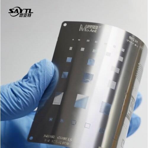 BGA Reballing Stencil Kit for iPhone 11/11Pro/XS//XS MAX/XR/X/8P/8/7P/7/6S/6 CPU EMMC/EMCP IC Chip Tin Planting Soldering Net