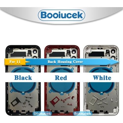 3-10Pcs For iphone 8 Plus 8G X XR XS / XS MAX Housing Cover Battery Door Rear Chassis Frame Back Cover Glass For 11 Pro Max