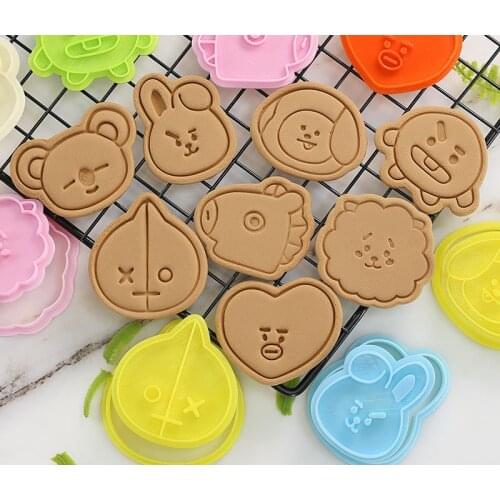 Kpop cartoon Bake Mold Shaped Cookie Cutter Biscuit Cake Molds Animal Cartoon Sugarcraft Decor chimmy shooky cooky van
