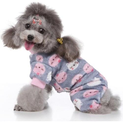 Pet Soft Comfortable Lovely Pajamas For Small Medium Dogs Fashion Cute Pattern Puppy Autumn And Winter Costume