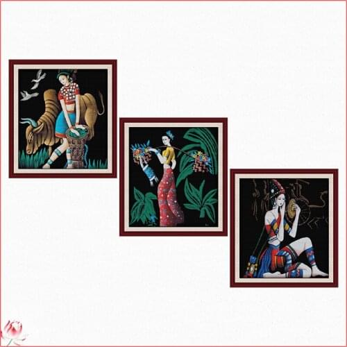 Minority Beauty Cross Stitch Kit 14CT 11CT Counted Printing Fabric DIY Chinese Embroidery Kit Home Wall Decoration Painting