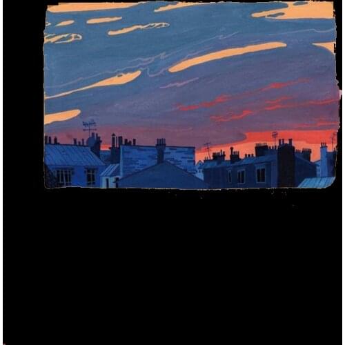 Anime cure system Twilight scenery Patches landscape Sky Hot Heat Transfer Cloth Printing Sticker DIY Iron On Clothing Bag