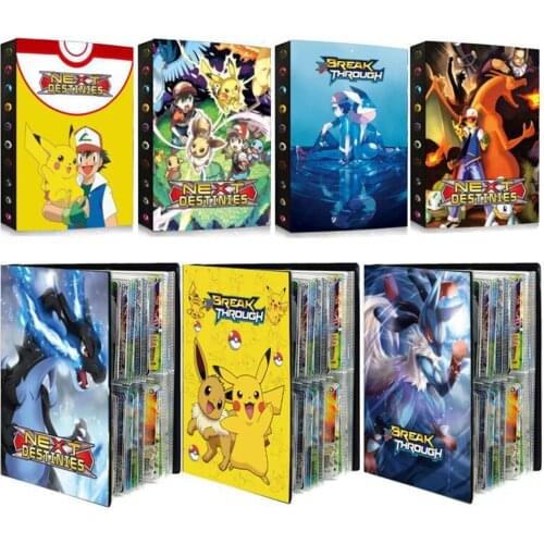 NEW 240pcs Characters Card Collection Notebook Game Card Playing Album Pokemones Cards Holder Novelty Gift for kids