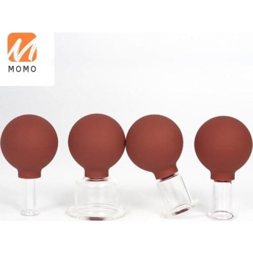 New brown 4pcs Facial Massage Cup Suction Cup Therapy Vacuum Cupping Set