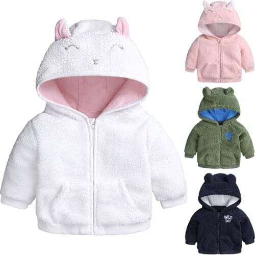 0-2y Baby Girl Clothes Spring Autumn Bear Warm Coats Infants Boys Hooded Jacket Outerwear Baby Boy Girl Coat For Newborn Costume