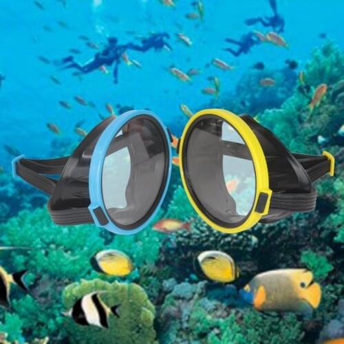 Children Retro Oval Diving Mask No Fogging Single Lens Wide View Goggles Underwater Glasses Swimming Silicone Eyewear Equipment