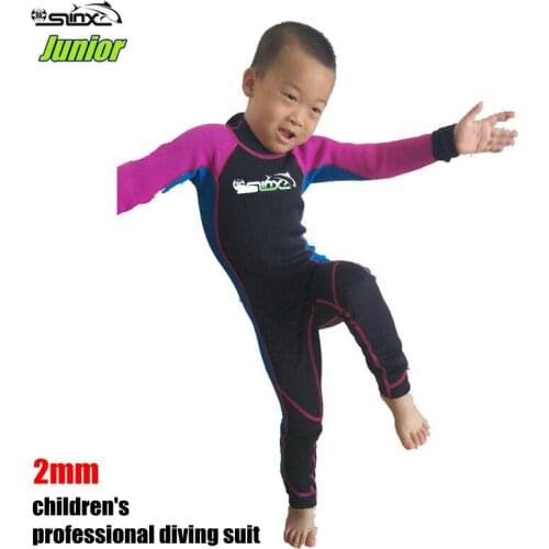 SLINX 2mm SCR Neoprene Childrens Wetsuit Scuba Kids Diving Suit Swimming Surfing Snorkeling Body Girls Boarding Water Swimwear