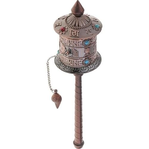Ruota Preghiera Tibetan Hand Buddhist Fatto A Mano Per Religious Collezionism Nepal Buddhist Prayer Wheel Shaking Handmade