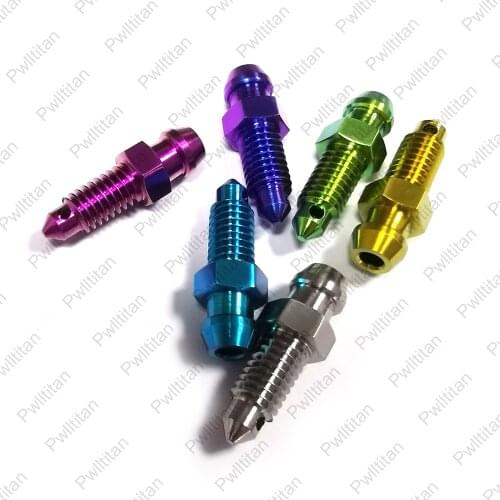 M6 Titanium Bolts Motorcycle Brake Caliper Oil Drain Deflation Screws Bleeder Nipples Air Valve For Master Cylinder