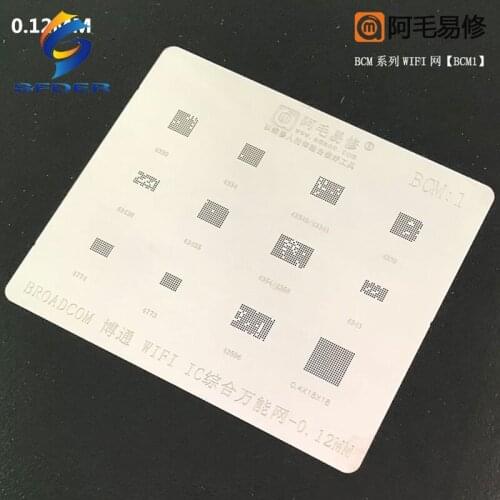 Amaoe BGA Stencil BCM1 For BCM4330 BCM4334 BCM43340 BCM4354 BCM4356 BCM4343 BCM4774 WiFi/Bluetooth Chip IC Solder Reballing Tin