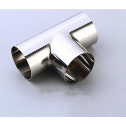 108mm 4.25" Pipe OD Butt Welding Tee 3 Way SUS 304 Stainless Steel Sanitary Fitting Spliter Homebrew Beer Wine