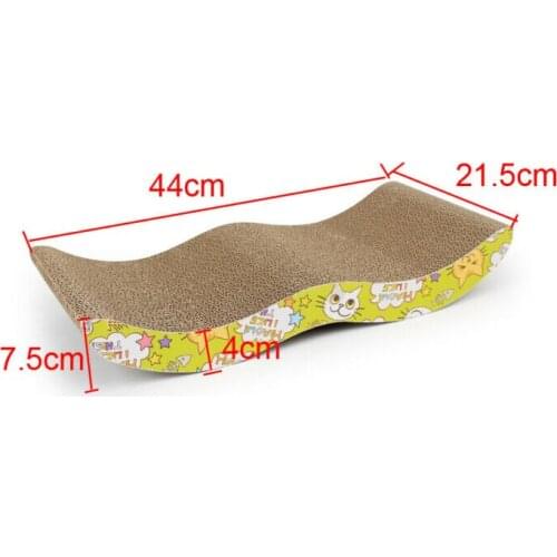 US STOCK US 44*22CM Big Pet Cat Scratching Corrugated Board Grinding Claw Plate + Catnip