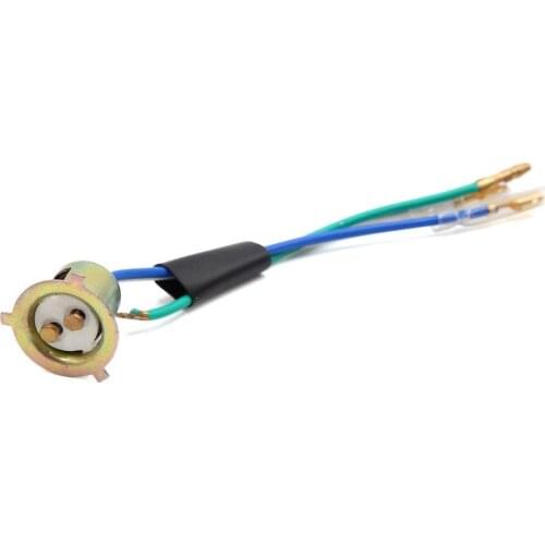 Uxcell Metal 3 Wires Harness Headlight Bulb Sockets Connector for Motorcycle Scooter