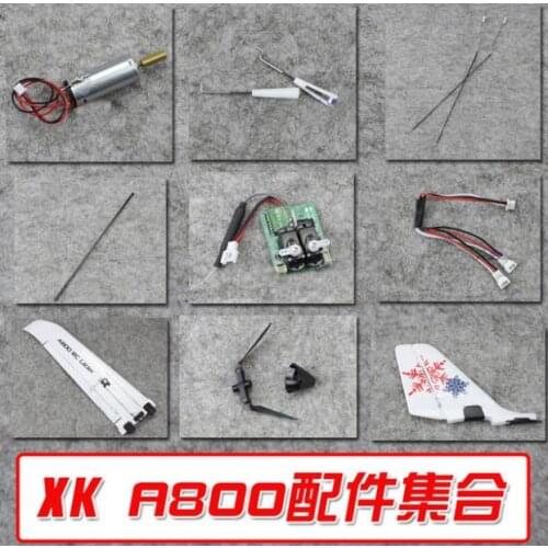 WLtoys XK A800 2.4G RC Airplane spare parts motor propellers blades wing tail group Receiver remote controller servo